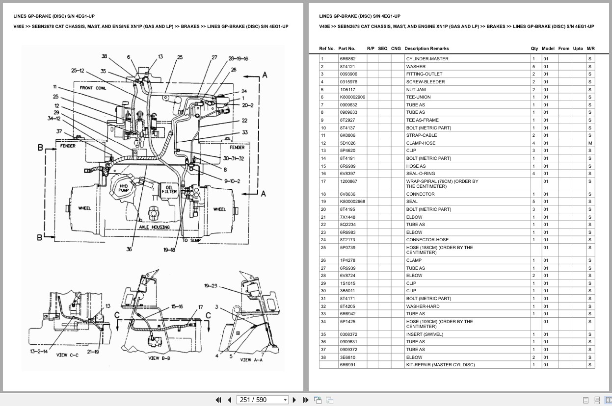 Caterpillar Forklift V40E Europe Parts Catalog (2)
