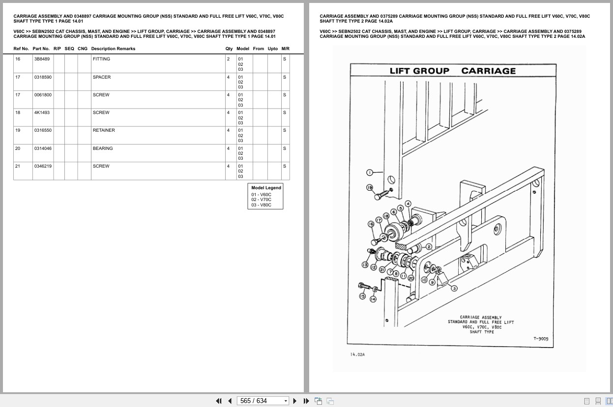 Caterpillar Forklift V60C Europe Parts Catalog (2)