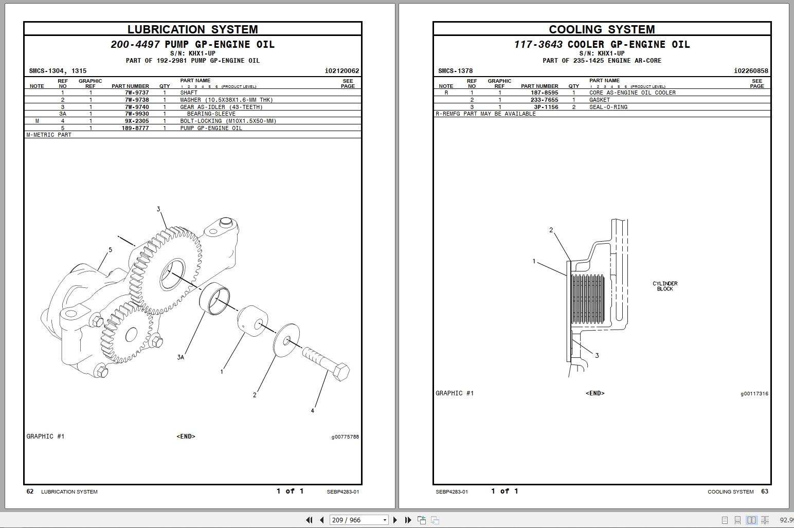Caterpillar Wheel Loader 962H Parts Book SEBP4283 01 2005 (2)