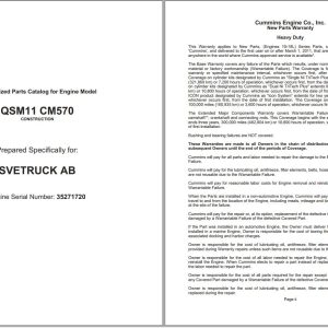 Cummins Engine QSM11 CM570 With CPL 8543 Parts Catalog SO53743 (1)