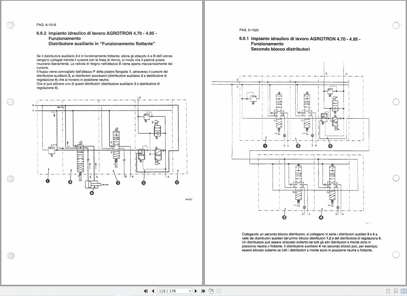 Deutz Fahr Tractor Agrotron 4.70 to 6.45 Hydraulic Diagram IT (2)