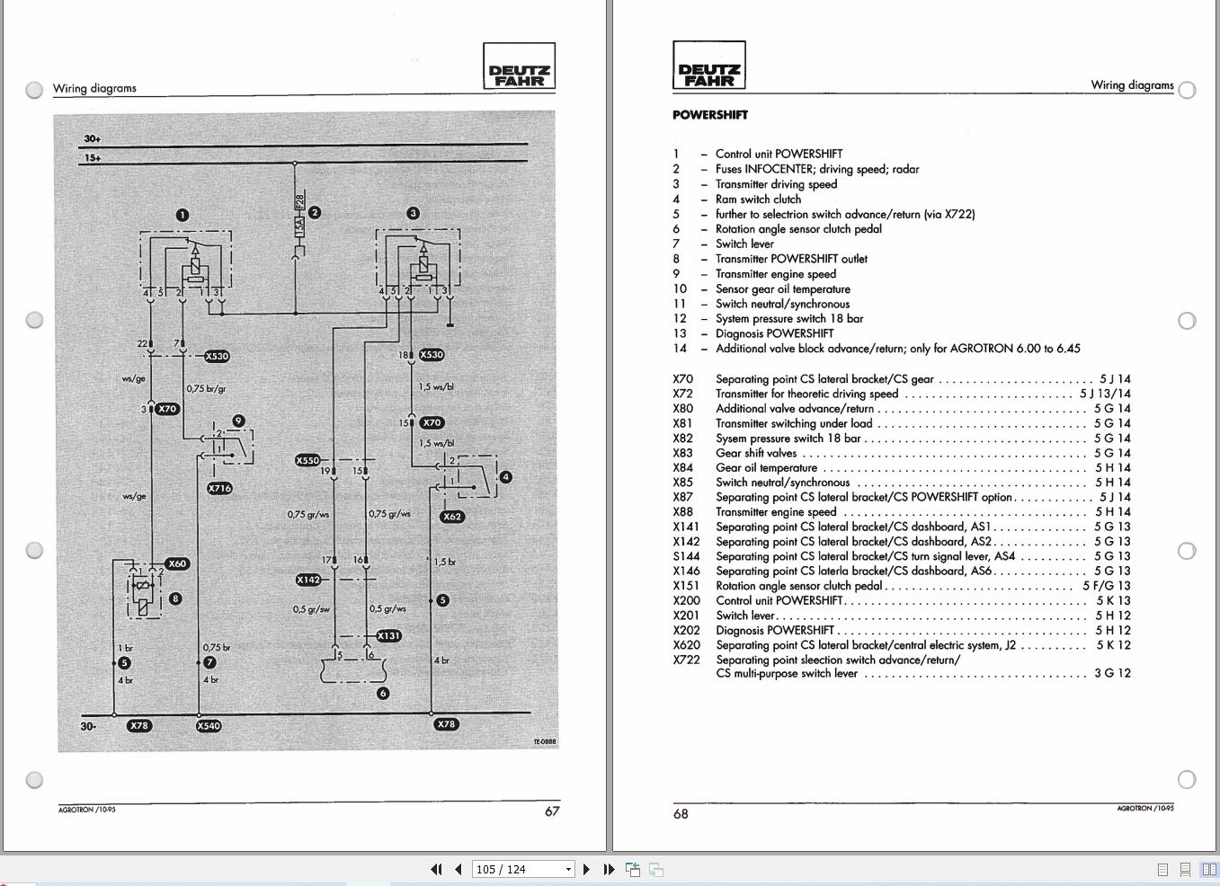 Deutz Fahr Tractor Agrotron 4.70 to 6.45 Wiring Diagram (3)