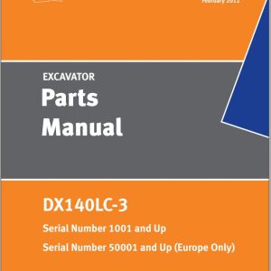 Doosan Excavator DX140LC 3 Parts Catalog 950106 00387EF 1