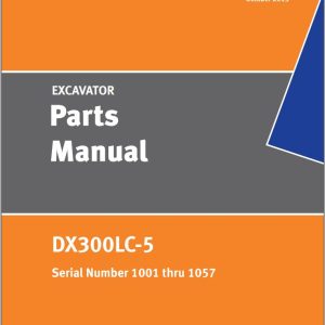 Doosan Excavator DX300LC 5 Parts Catalog 950106 00982EF 1 1