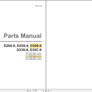 Doosan Forklift D20S 9 to D35C 9 Parts Manual DSB1321E02 (1)