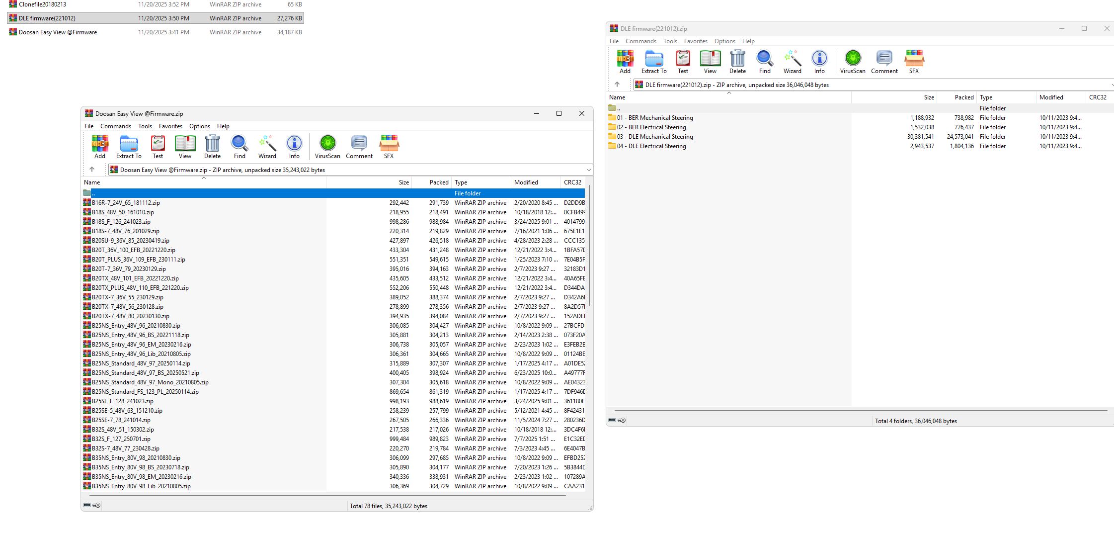 Doosan Forklift Easyview Database Firmware