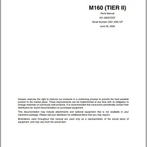 Doosan Wheel Loader DX27Z Tier II Parts Catalog 021 00037EEF 1