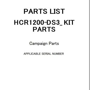 Furukawa Crawler Drill HCR1200 DS3 Parts Catalog 999900 000112 113 EN (1)