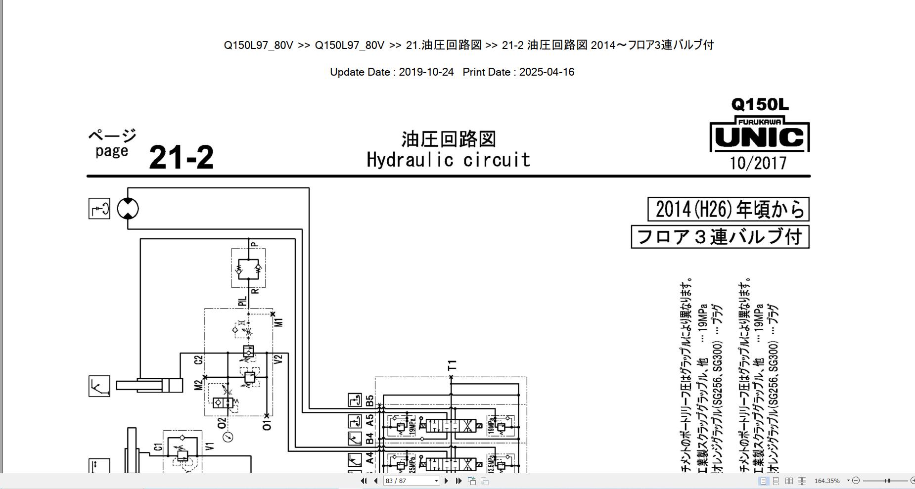 Furukawa Unic Crane Q150L97 80V Parts Catalog PCQ150L201710C EN JP (3)