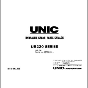 Furukawa Unic Crane UR220 SERIES Parts Catalog EN JP (1)