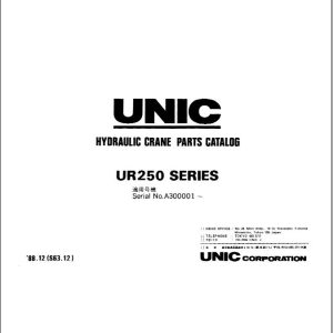 Furukawa Unic Crane UR250 SERIES Parts Catalog EN JP (1)