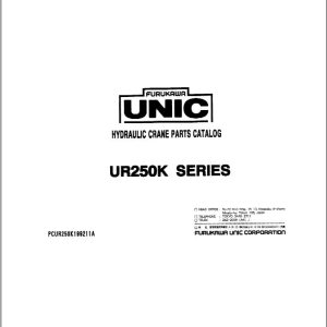 Furukawa Unic Crane UR250K SERIES Parts Catalog PCUR250K199211A EN JP (1)