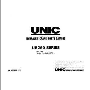 Furukawa Unic Crane UR290 SERIES Parts Catalog EN JP (1)