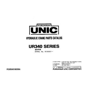 Furukawa Unic Crane UR340 SERIES Parts Catalog PCUR340199209A EN JP (1)