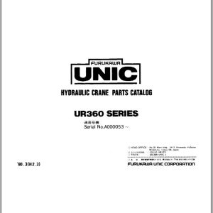Furukawa Unic Crane UR360 SERIES Parts Catalog EN JP (1)
