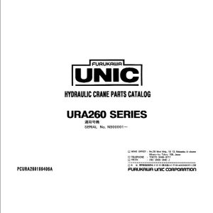 Furukawa Unic Crane URA260 SERIES Parts Catalog PCURA260199406A EN JP (1)