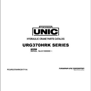 Furukawa Unic Crane URG370HRK SERIES Parts Catalog PCURG370HRK201711A EN JP (1)