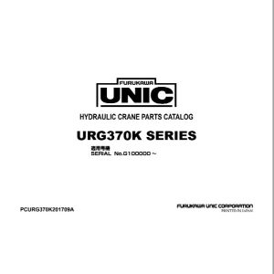 Furukawa Unic Crane URG370K SERIES Parts Catalog PCURG370K201709A EN JP (1)