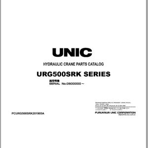 Furukawa Unic Crane URG500SRK SERIES Parts Catalog PCURG500SRK201905A EN JP (1)