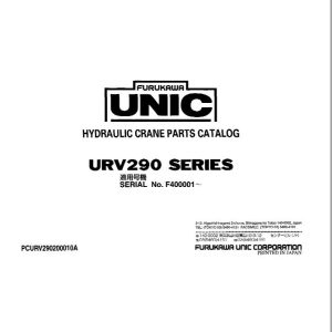 Furukawa Unic Crane URV290 SERIES Parts Catalog PCURV290200010A EN JP (1)