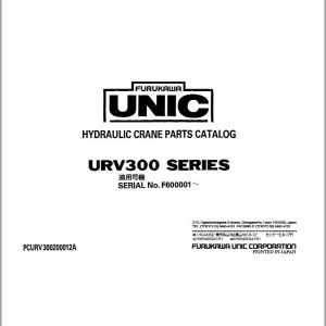Furukawa Unic Crane URV300 SERIES Parts Catalog PCURV300200012A EN JP (1)