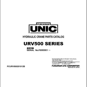 Furukawa Unic Crane URV500 SERIES Parts Catalog PCURV500201012B EN JP (1)