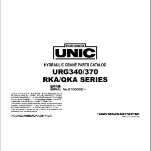 Furukawa Unic URG340 370 RKA QKA SERIES Parts Catalog PCURG370RKAQKA201712A EN JP (1)
