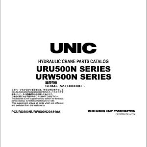 Furukawa Unic URU500 URW500 SERIES Parts Catalog PCURU500NURW500N201810A EN JP (1)