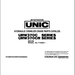 Furukawa Unic URW370C URW370CR SERIES Parts Catalog PCURW370CURW370CR200505A EN JP (1)