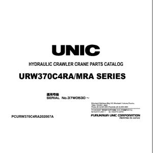 Furukawa Unic URW370C4RA MRA SERIES Parts Catalog PCURW370C4RA202007A EN JP (1)