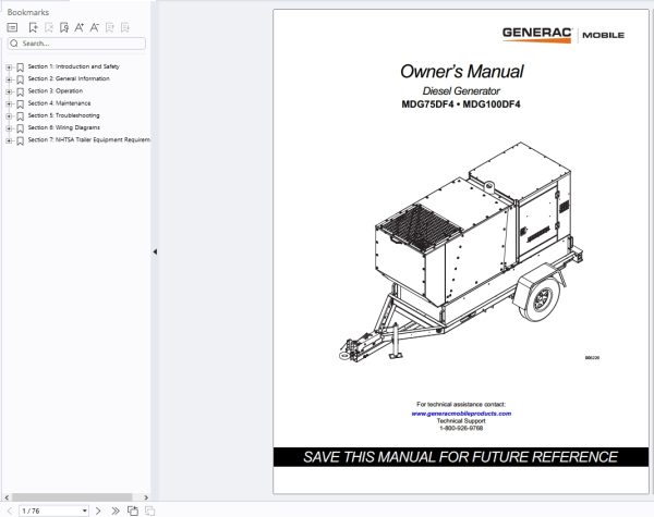 GENERAC Operatos Parts Manual Electrical Diagram PDF 954MB (3)