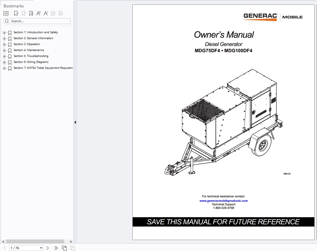 GENERAC Operatos Parts Manual Electrical Diagram PDF 954MB (3)