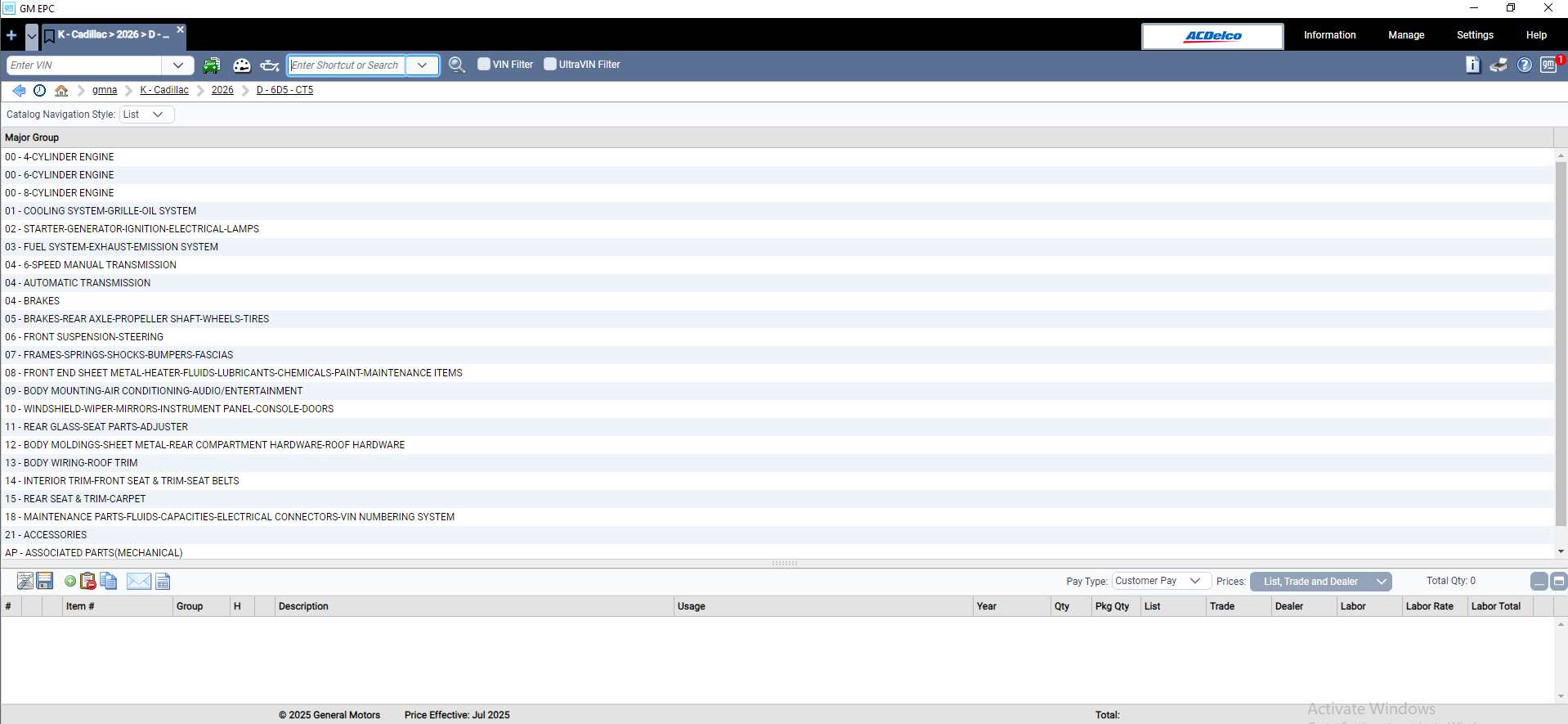 General Motor GMNA 07.2025 Spare Parts Catalog 237fdf6274ea01659