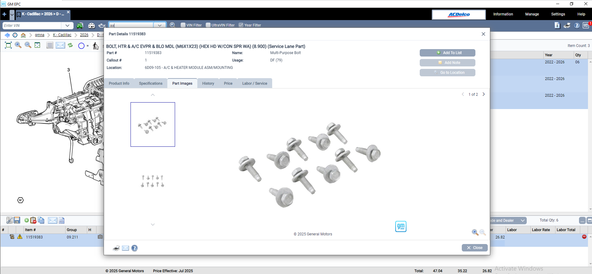 General Motor GMNA 07.2025 Spare Parts Catalog 7