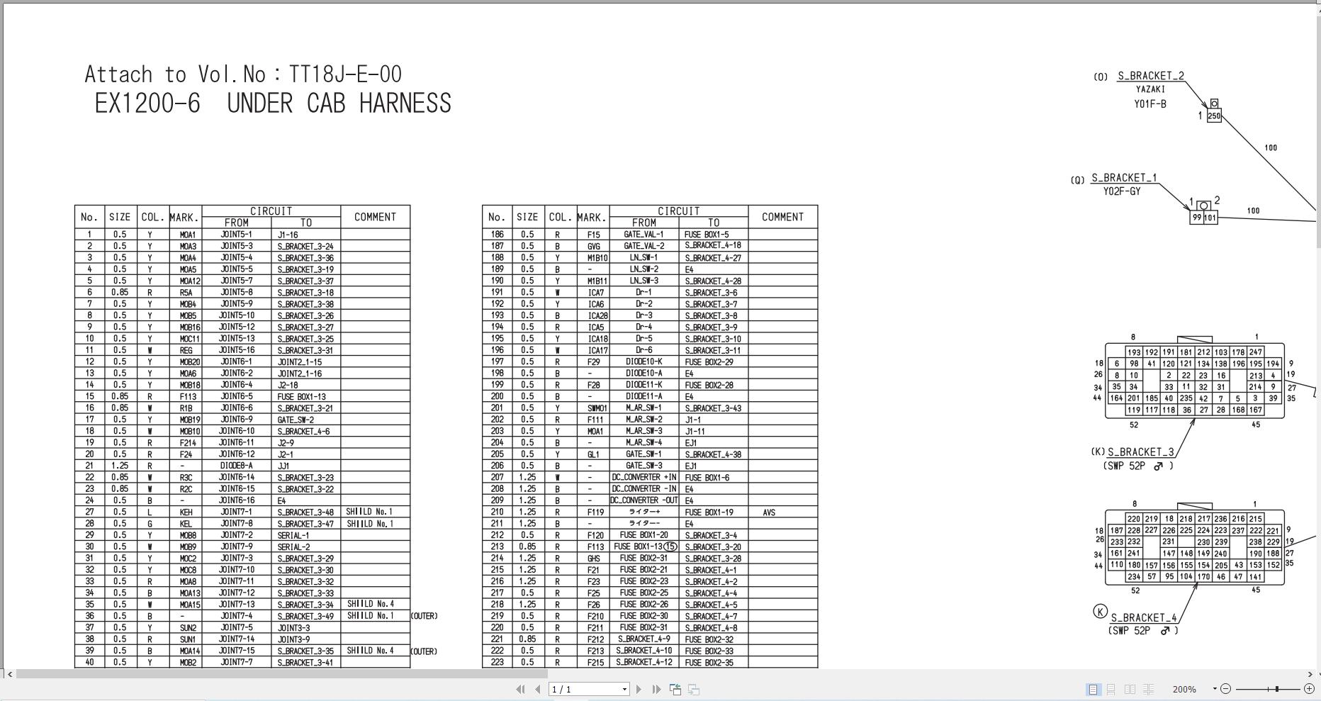 Hitachi Excavator EX1200 6 Electric And Hydraulic Diagrams TT18J E 00 3