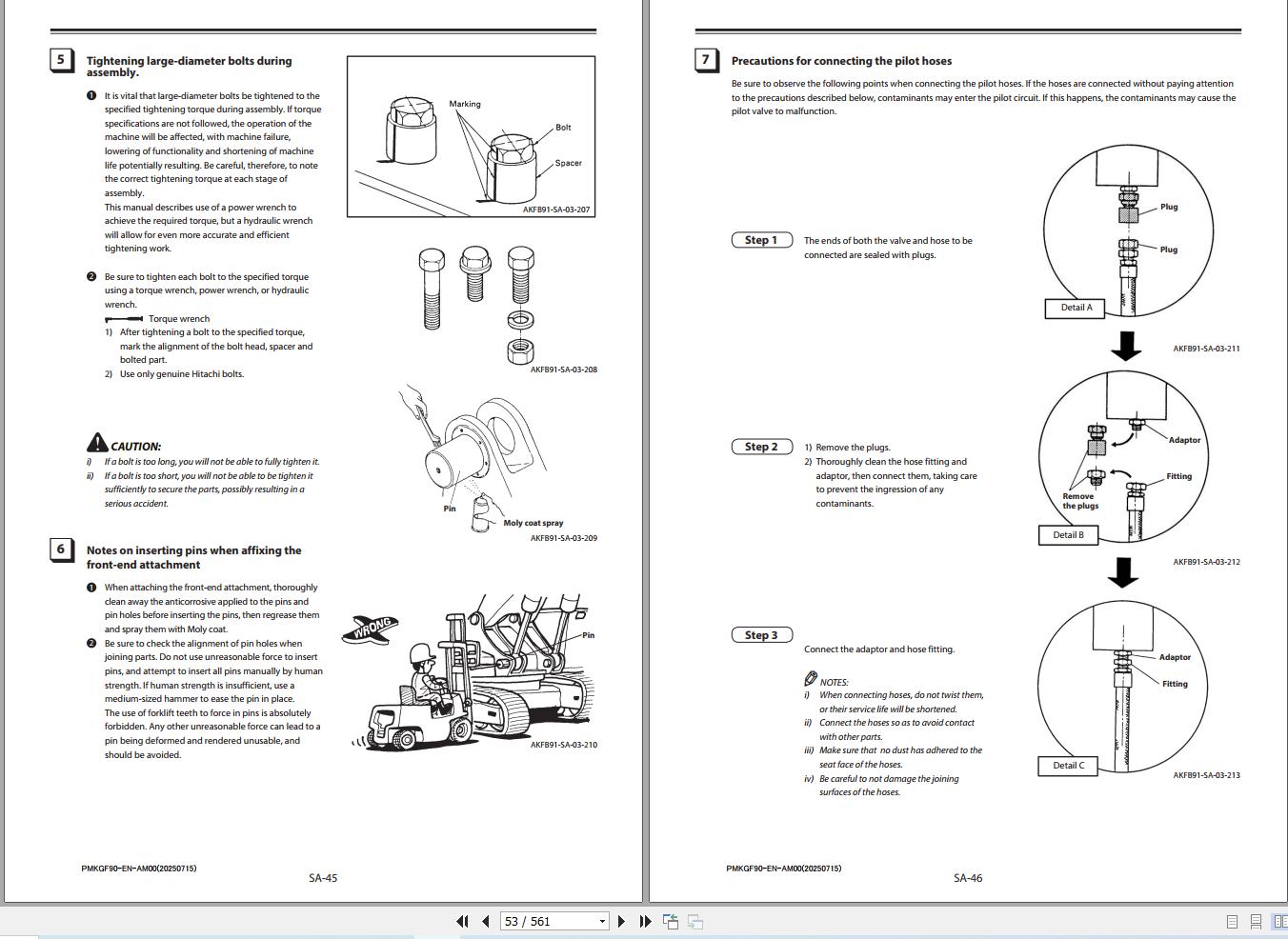 Hitachi Mining Excavator EX5600 7P Cummins FCO Assembly Procedure Manual 2