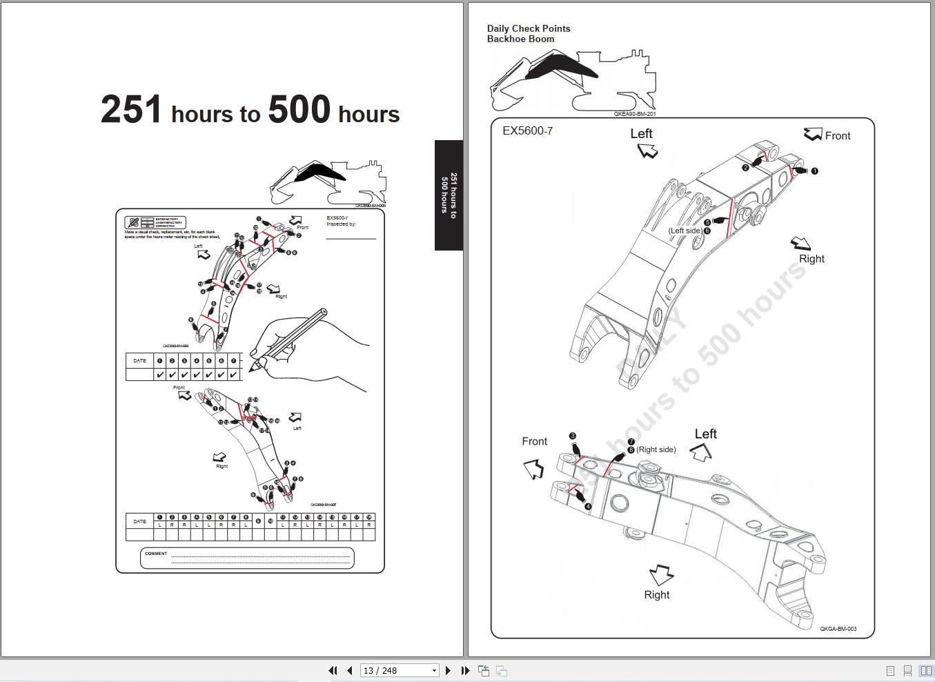 Hitachi Mining Excavator EX5600 7P Cummins FCO Operator’s Quick Visual Inspection 2