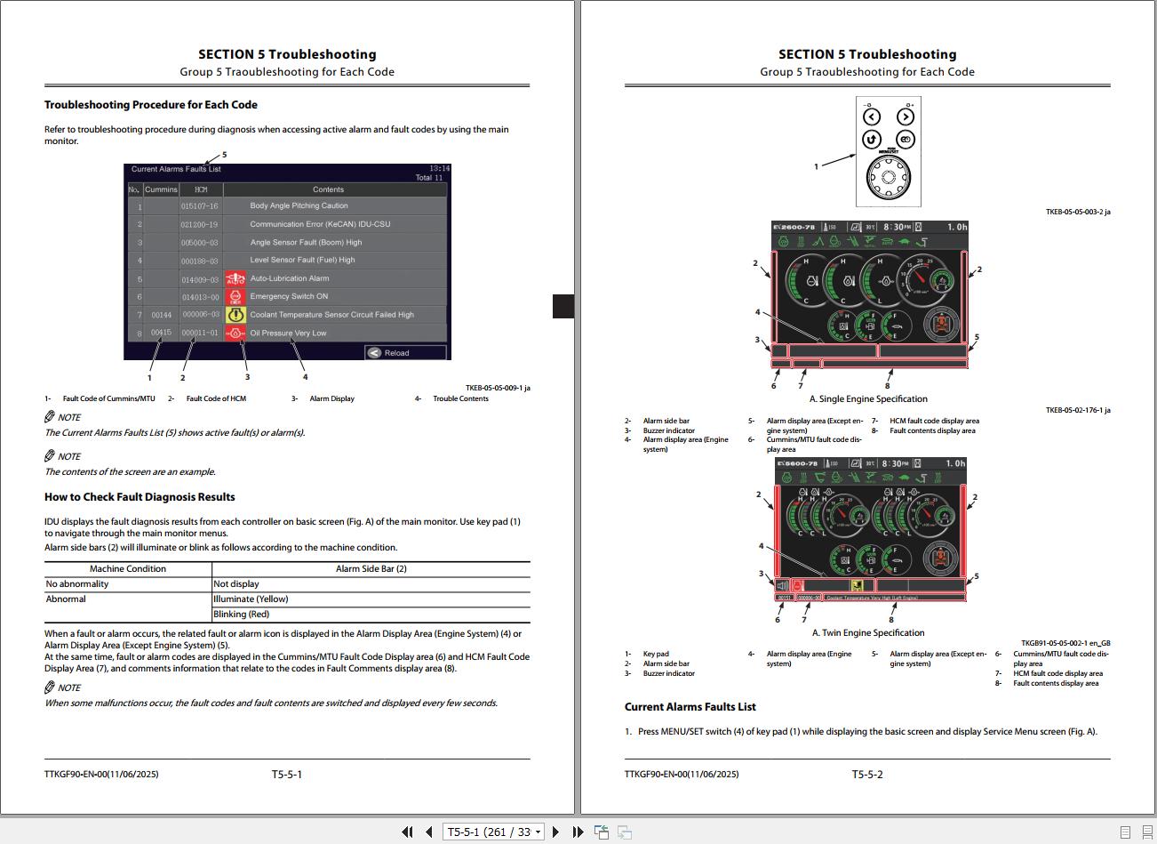 Hitachi Mining Excavator EX5600 7P Cummins FCO Technical Manual Troubleshooting 20250610 2