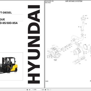 Huyndai Fork Lift Diesel 35D 9S To 50D 9SA Parts Manual 1