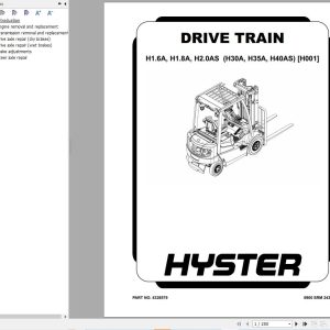 Hyster Forklift H1.6A H1.8A H2.0AS (H001) Service Manual 2025 (1)