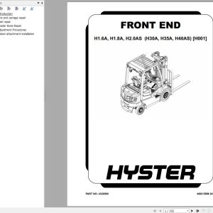 Hyster Forklift H30A H35A H40AS (H001) Service Manual 2025 (1)