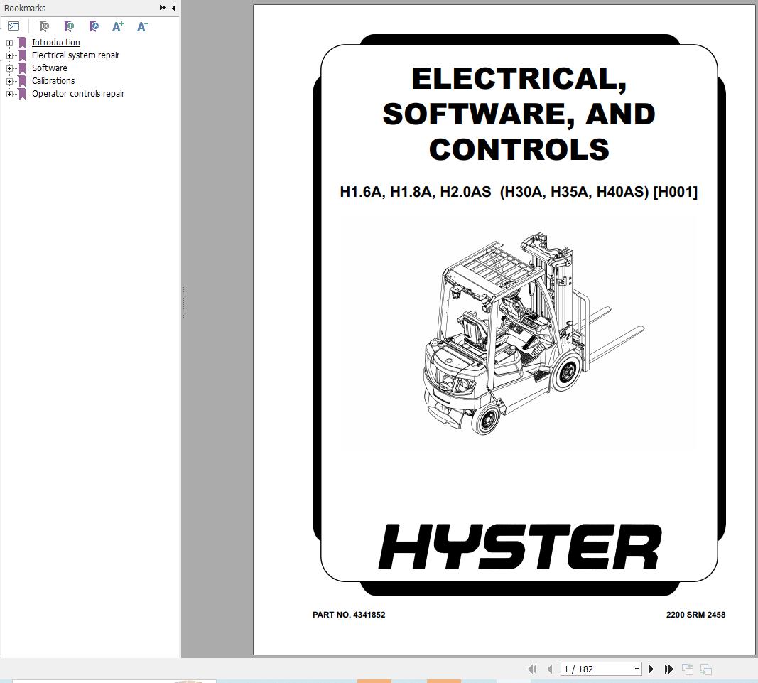 Hyster Forklift H30A H35A H40AS (H001) Service Manual 2025 (2)
