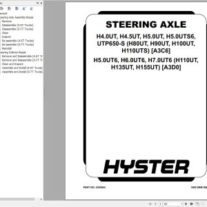 Hyster Forklift H4.0UT H4.5UT H5.0UT H5.0UTS6 (A3C6) Service Manual 2024 (1)