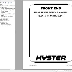 Hyster Forklift H8.0XT6 H10.0XT6 (A2A4) Service Manual 2024 (1)