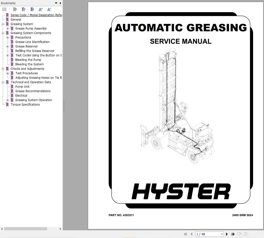 Hyster Forklift H8XD EC7 to H11XD ECD9 (B3C0) Service Manual 2024 (2)