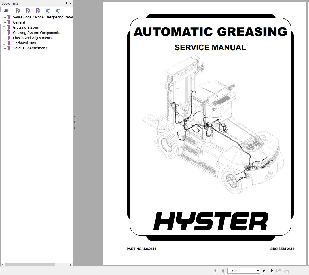 Hyster Forklift J230XD to J360XD48 (A924) Service Manual 2025 (2)