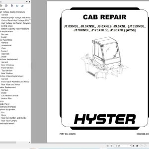 Hyster Forklift J7.0XNLS J8.0XNSL J8.0XNL9 J9.0XNL (A250) Service Manual 2024 (1)