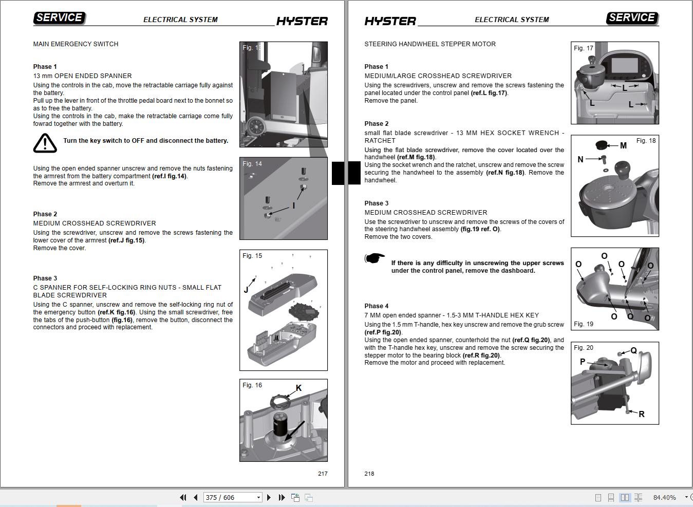 Hyster Forklift R1.4 to R2.0HD (A406) Service Manual 4344391 (3)