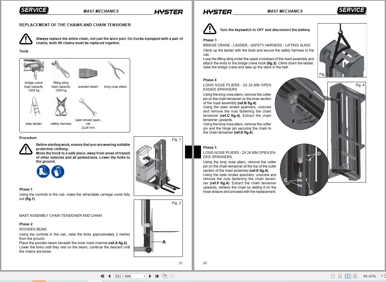 Hyster Forklift R1.4 to R2.0HD (A406) Service Manual 4344391 (5)