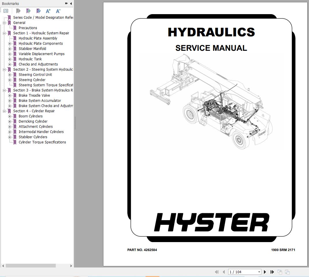 Hyster Forklift RS46 24IH to RS46 41XLS IH (E222) Service Manual 2025 (2)